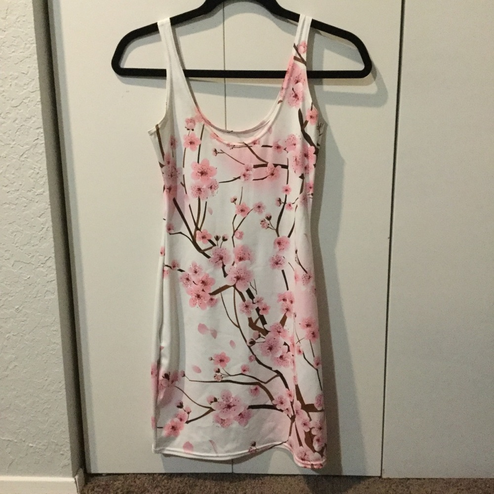 Blackmilk White Cherry Blossom Dress Small